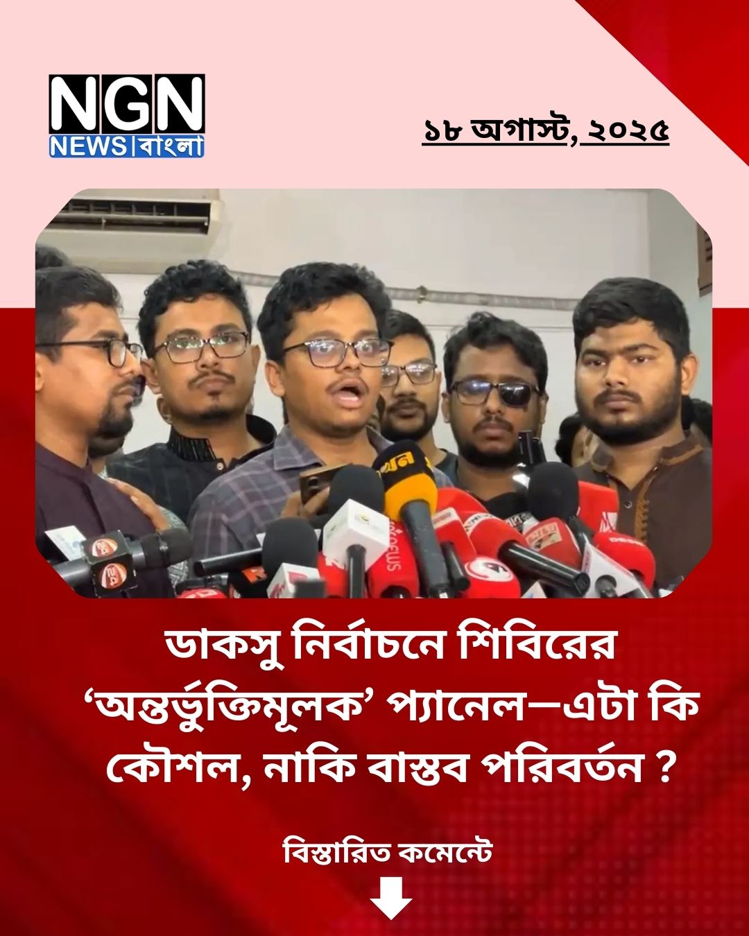 ডাকসু নির্বাচনে প্যানেল করেছে ইসলামী ছাত্রশিবির